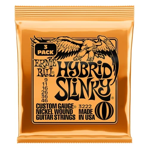 Ernie Ball 2222 Hybrid Slinky Nickel Wound Set Electric Guitar Strings - 6 PACK