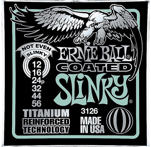 Ernie Ball 3126 Coated Titanium Not Even Slinky Electric Guitar Strings - 3 PACK