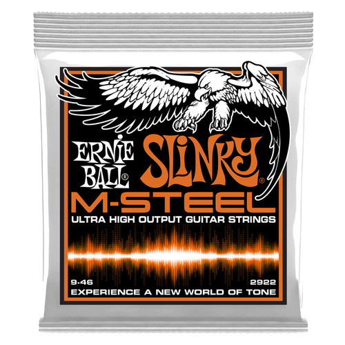 Ernie Ball M Steel Hybrid Slinky Electric Guitar Strings 9-46 - 3 PACKS