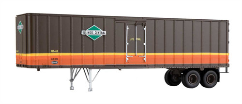 Walthers SceneMaster HO Scale 40' Trailer (2-Pack) Illinois Central/IC/US Mail