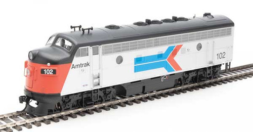 Walthers HO Scale EMD F7A (DCC/ESU Sound) Amtrak (Phase I/Silver/Red/Blue) #102