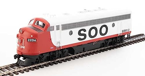 Walthers HO Scale EMD F7A-B Set (DCC/ESU Sound) Soo Line #2201A/2204C