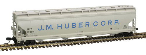 Atlas N Scale ACF 5701 Centerflow Plastics Hopper J.M. Huber Corp/ACFX #97889