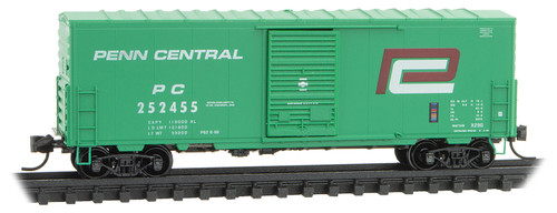 Micro-Trains MTL N-Scale 40ft Rebuilt Box Car Penn Central/PC/Jade Green #252455