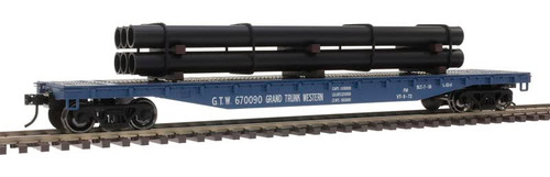 Atlas O Scale 52'6" Flatcar with Load (3-Rail) Grand Trunk Western/GTW #670090