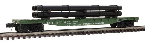 Atlas O Scale 52'6" Flatcar with Load (3-Rail) Burlington Northern/BN #613093