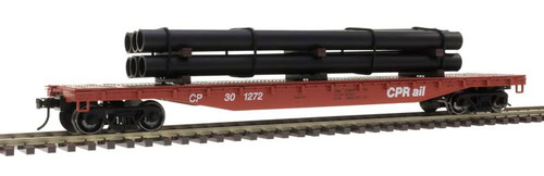 Atlas O Scale 52'6" Flatcar with Load (2-Rail) Canadian Pacific/CP Rail #301210