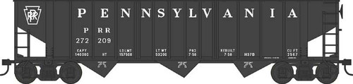 Bowser HO Scale 70T 13-Panel 3-Bay Hopper Pennsylvania/PRR(Crown Trucks) #272250