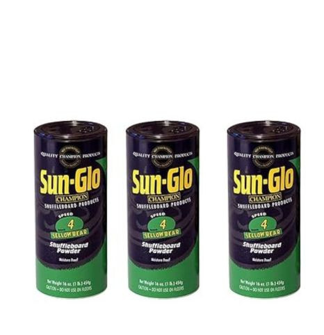 3 Pack Sun-Glo #4 Speed Shuffleboard Powder Wax