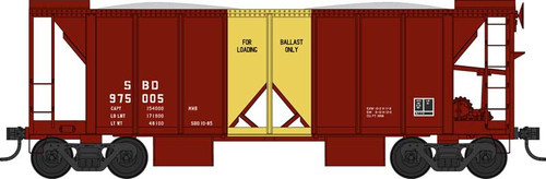 Bowser HO Scale 70-Ton 2-Bay Ballast Hopper/Side Chutes Seaboard System #975022