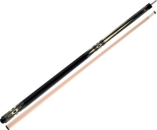 Mcdermott Import Maple Cue/No Wrap Pool/Black with White Crown Points