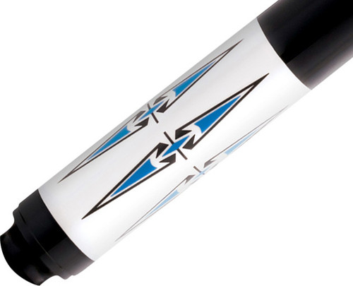 Mcdermott Import Maple Cue/No Wrap Pool/White with Blue Crown Points