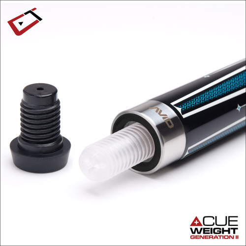 Cuetec AVID Opt-X Teal Blue 12.75mm Crème Diamond Points Pool/Billiard Cue Stick