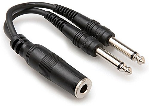 HOSA - YPP-106 - Y Cable - 1/4 in TSF to Dual 1/4 in TS