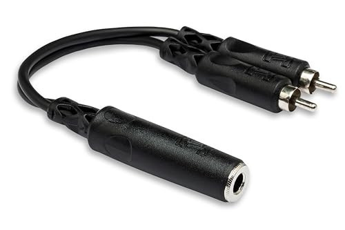 HOSA - YPR-131 - Y Cable - 1/4 in TSF to Dual RCA