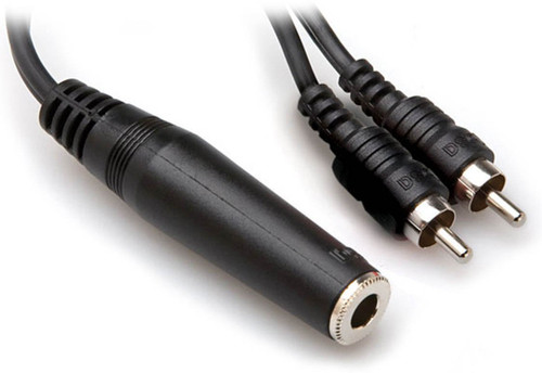 HOSA - YPR-131 - Y Cable - 1/4 in TSF to Dual RCA