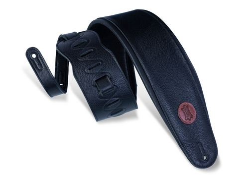 Levy's MSS2-4-BLK 4.5" Garment Leather Signature Series Guitar Strap - Black