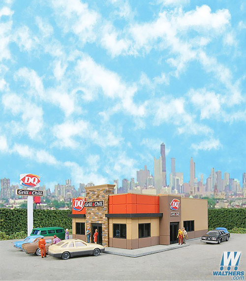 Walthers Cornerstone N Scale Building/Structure Kit DQ Grill & Chill Restaurant