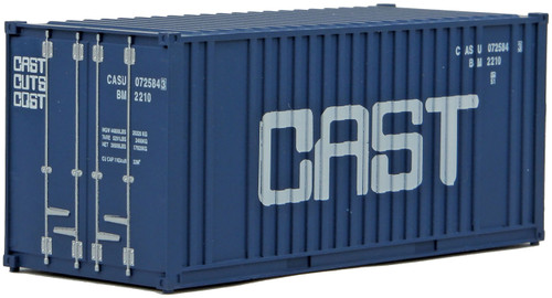 Walthers HO Scale 20' Flat Panel Shipping Intermodal Container CAST (Blue)