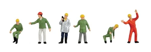 Walthers SceneMaster HO Scale Figures/People Loading Crew Workers (6-Pk)