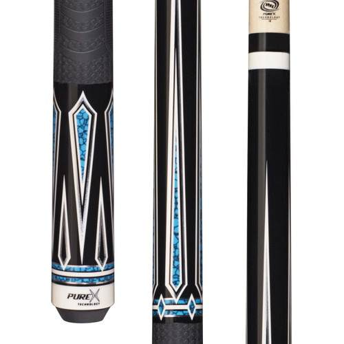 Players Pure X HXT62 Sim. Turquoise Points Pool/Billiards Cue Stick - 12.75mm