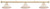 HJ Scott Brass 3-Shade Bar/White Frosted Glass Shade Billiard Pool Table Light