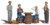 Woodland Scenics HO Scale Scenic Accents Figures/People Set Checker Players (4)