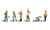 Woodland Scenics HO Scale Scenic Accents Figures/People Set Track Workers (6)