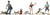 Woodland Scenics HO Scale Scenic Accents Figures/People Set People & Pets (6)