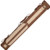 Elite ECV22 2x2 Oval Hard Vintage Leather Pool/Billiards Cue Case - Chestnut