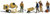Woodland Scenics HO Scale Scenic Accents Figures/People Set Masonry Workers (4)