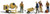 Woodland Scenics HO Scale Scenic Accents Figures/People Set Masonry Workers (4)