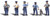 Woodland Scenics N Scale Scenic Accents Figures/People Set Policemen/Cops (6)