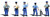 Woodland Scenics N Scale Scenic Accents Figures/People Set Policemen/Cops (6)