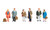 Woodland Scenics HO Scale Scenic Accents Figures/People Set Professionals (6)