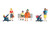 Woodland Scenics HO Scale Scenic Accents Figures/People Set Moms & Kids (6)