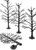 Woodland Scenics Tree Armatures (Trunks) Deciduous 5" to 7" 12-Pack