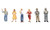 Woodland Scenics HO Scale Scenic Accents Figures/People Set Pedestrians (6)
