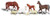 Woodland Scenics HO Scale Scenic Accents Figures/Animal Set Livestock (6)