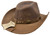 Stetson Roxbury Mocha Distressed Shapeable Leather Cowboy Western Hat - X-Large