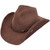 Stetson Roxbury Mocha Distressed Shapeable Leather Cowboy Western Hat - Medium