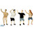 Atlas/BLMA Models N Scale People Mooning Figure Set - Gag/Joke Model Set 4-Pack