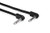 HOSA CFP-606 6 Pk Guitar Pedal Cable Molded Low-profile Right-angle to Same 6 in