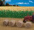 Walthers SceneMaster HO Scale Round Hay/Straw Bales Scenery Kit - 20-Pack
