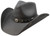 Stetson Roxbury Black Distressed Shapeable Leather Cowboy Western Hat - Medium