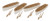 Walthers SceneMaster HO Scale Scenery Set Row Boat 4-Pack (Assembled) White/Tan