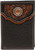 M&F Western Nocona Trifold Wallet Floral Embossed Overlay - Black