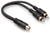 HOSA - YRA-105 - Y Cable - RCAF to Dual RCA