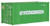 Walthers HO Scale 20' Ribbed-Side Shipping Intermodal Container Evergreen