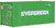 Walthers HO Scale 20' Ribbed-Side Shipping Intermodal Container Evergreen